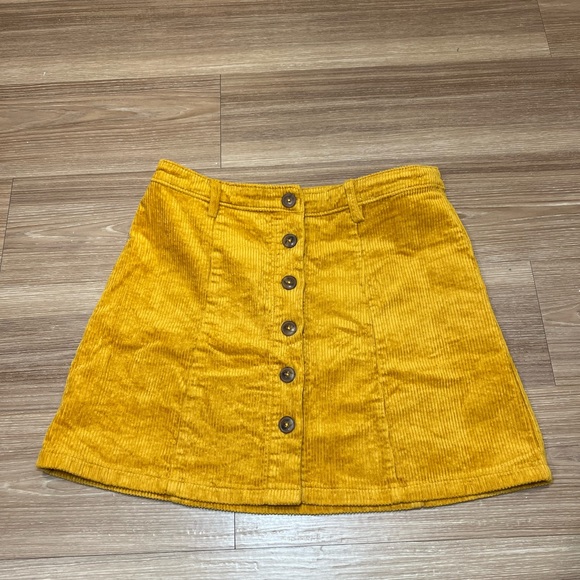 Forever 21 Dresses & Skirts - Forever 21 Women Mustard Yellow Corduroy Skirt Size M